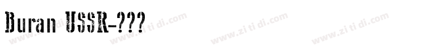 Buran USSR字体转换